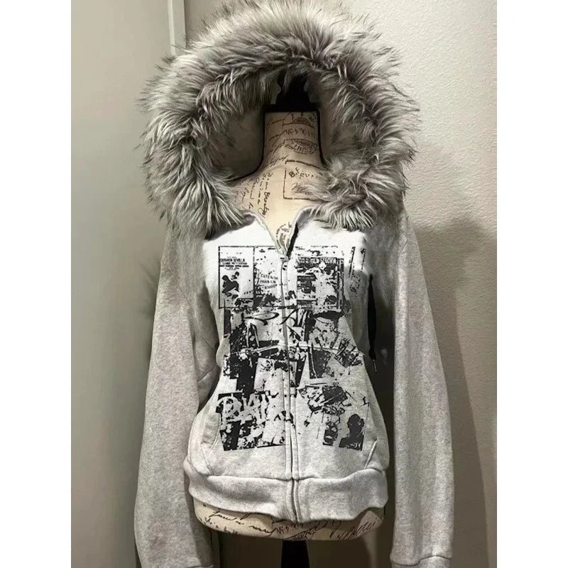Women's Graphic Zip-Up Hoodie