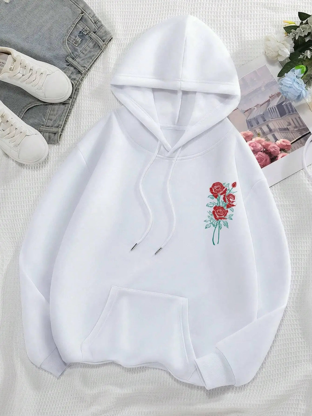 Unisex Floral Hoodie