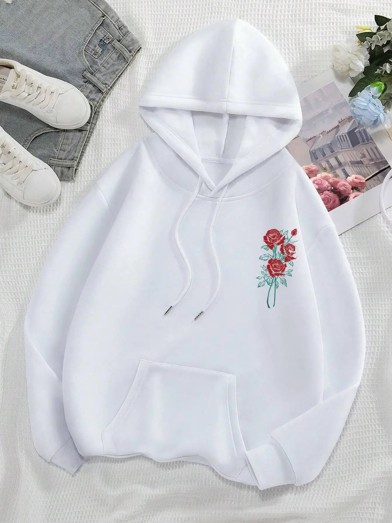 Unisex Floral Hoodie