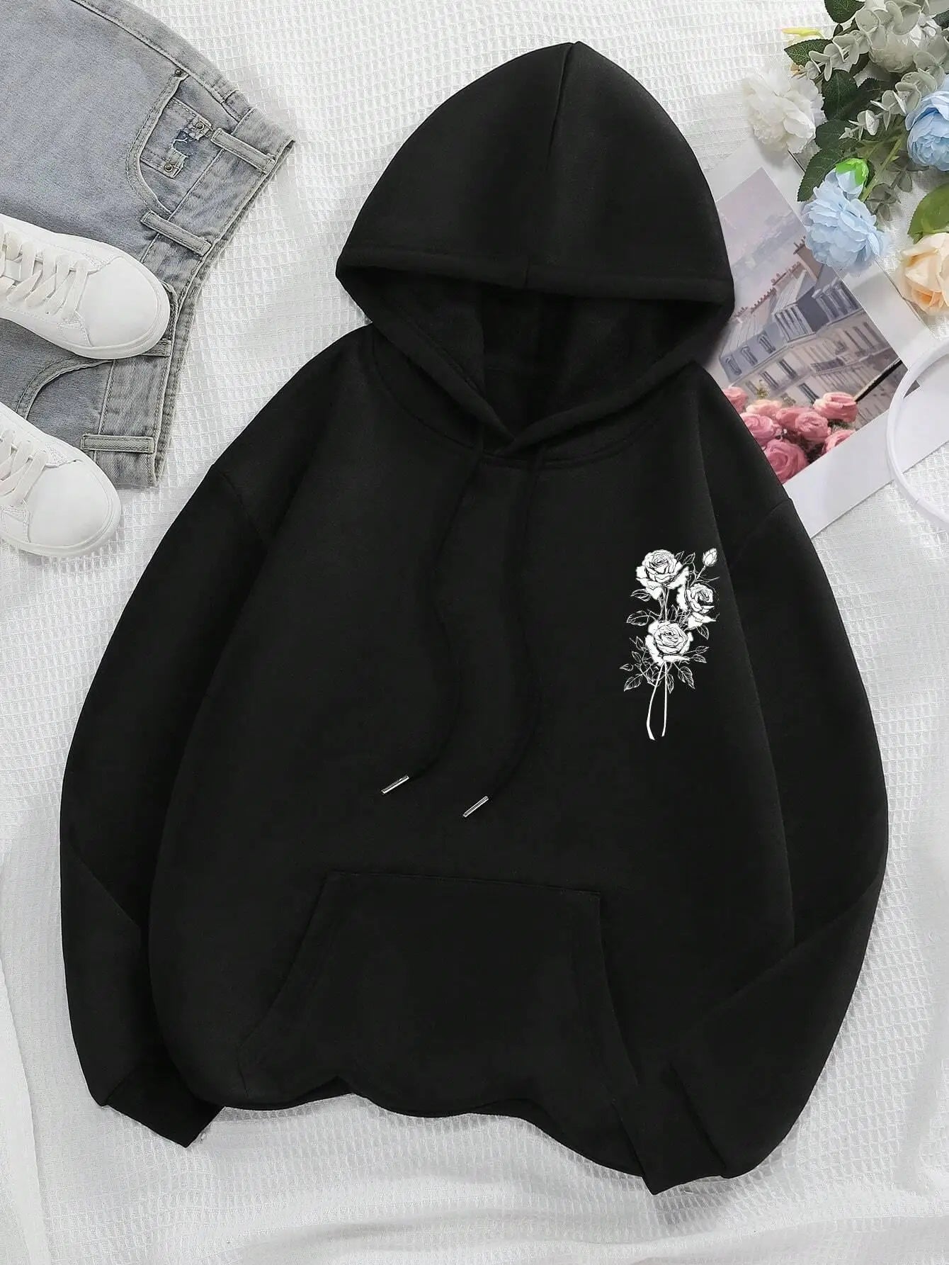 Unisex Floral Hoodie