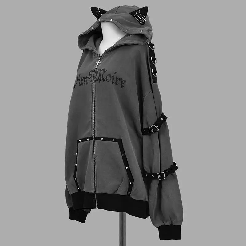 Women's Goth Kitty Hoodie