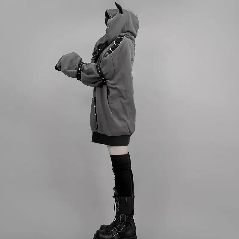 Women's Goth Kitty Hoodie